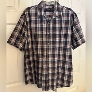 Arrow | Men's Navy Blue Plaid Shirt